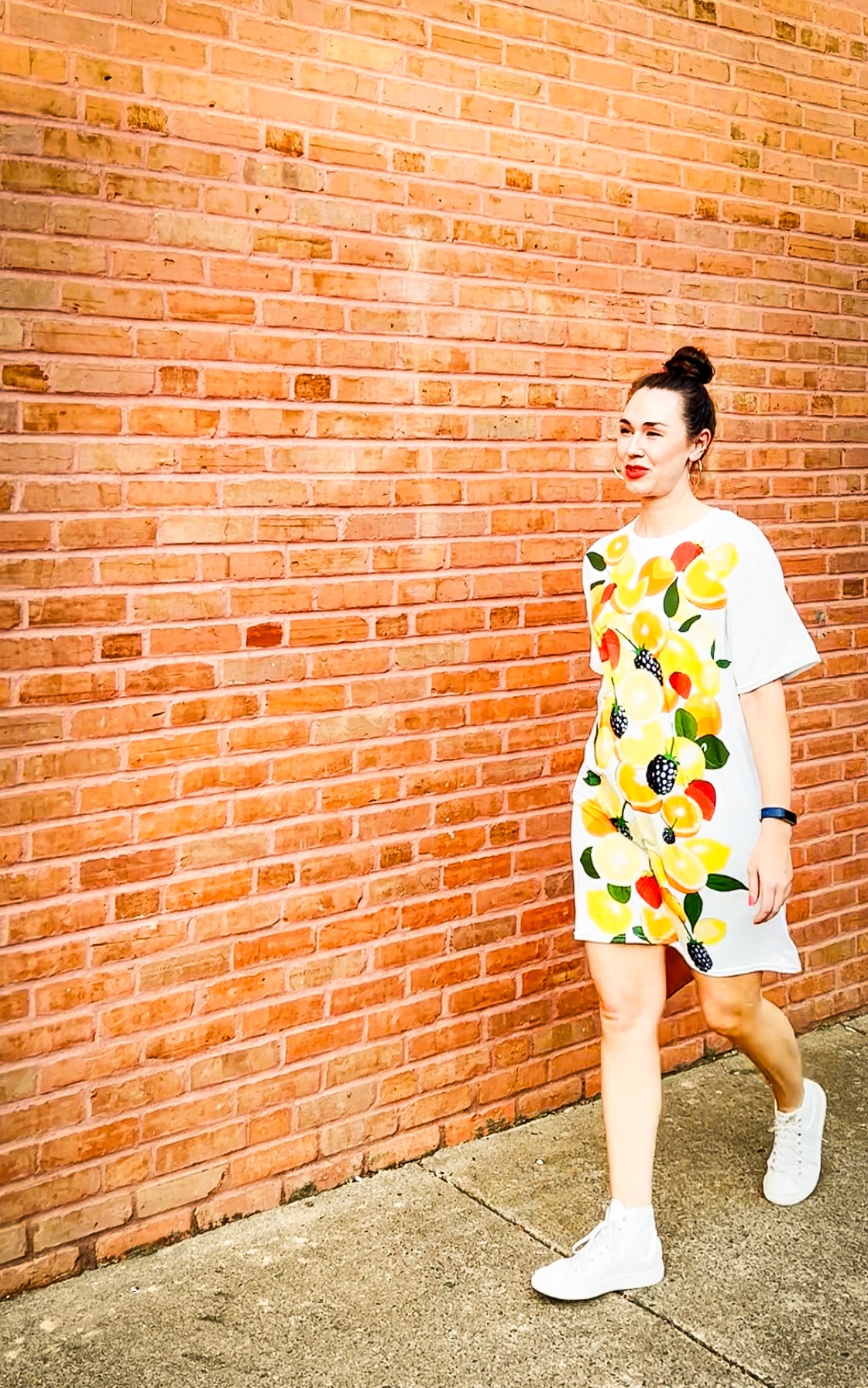 Everyday Tee Shirt Dress in Fruit Salad