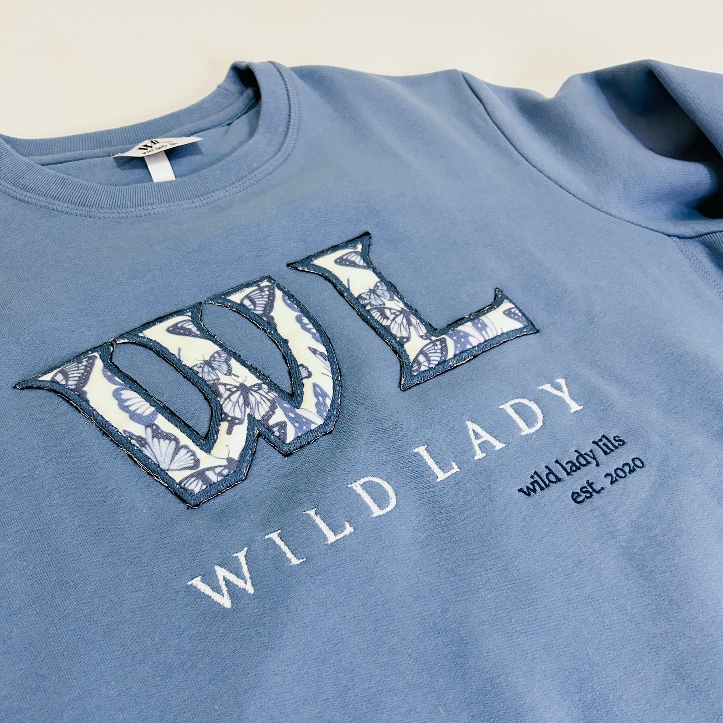 Wild Lady Unisex Sweatshirt in Cloudy Blue