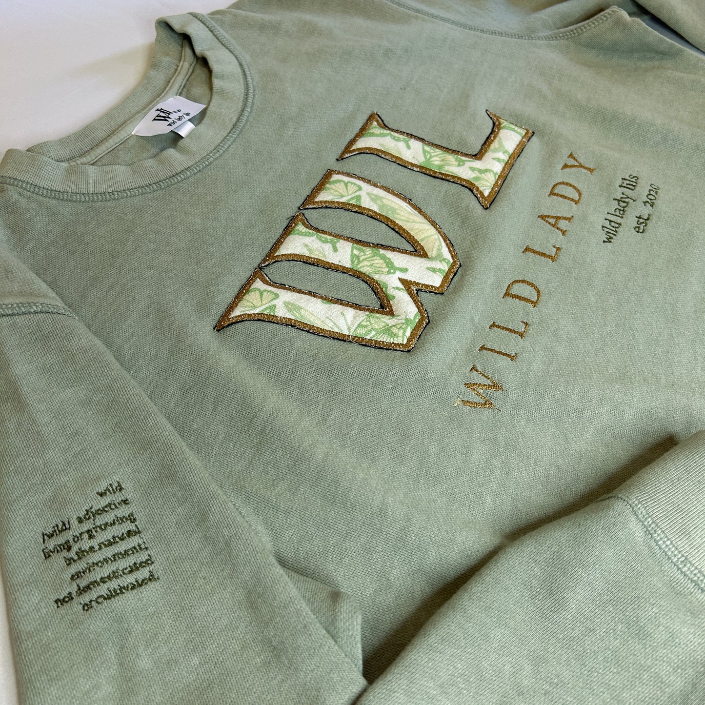 Wild Lady Unisex Crewneck Sweatshirt in Sage