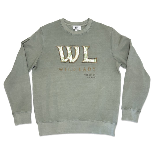 Wild Lady Unisex Crewneck Sweatshirt in Sage