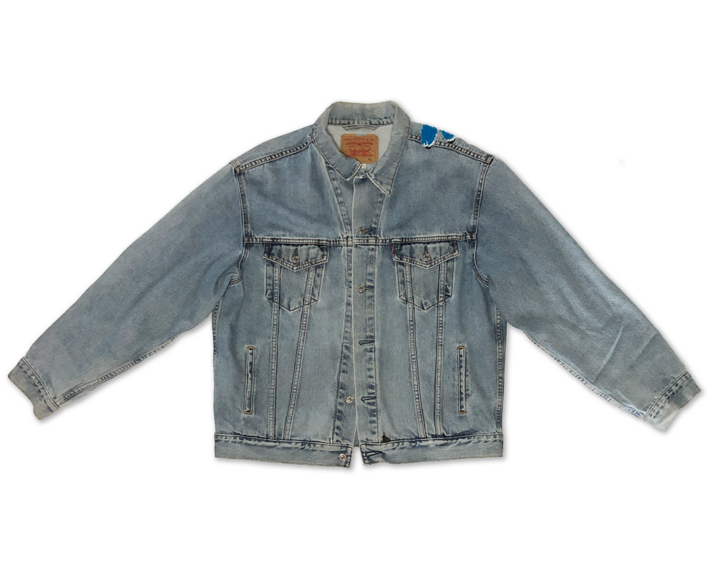Let it Be Vintage Hand Embroidered Levis Jacket XL