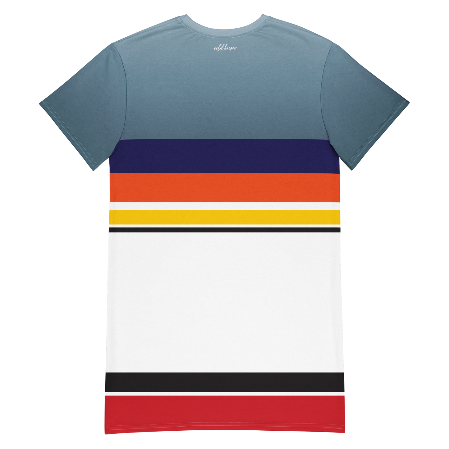 Everyday Tee Shirt Dress in Multi Stripe
