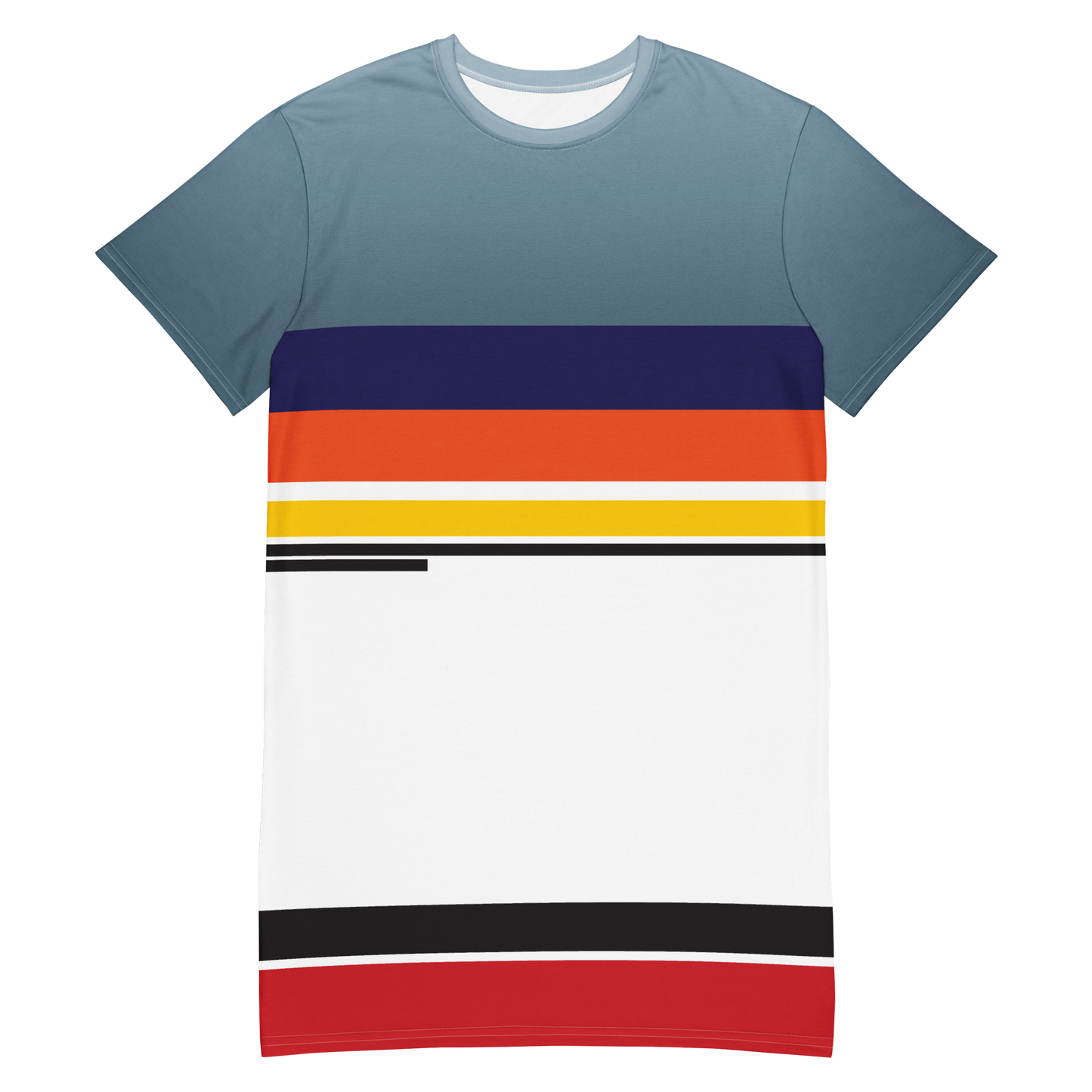 Everyday Tee Shirt Dress in Multi Stripe