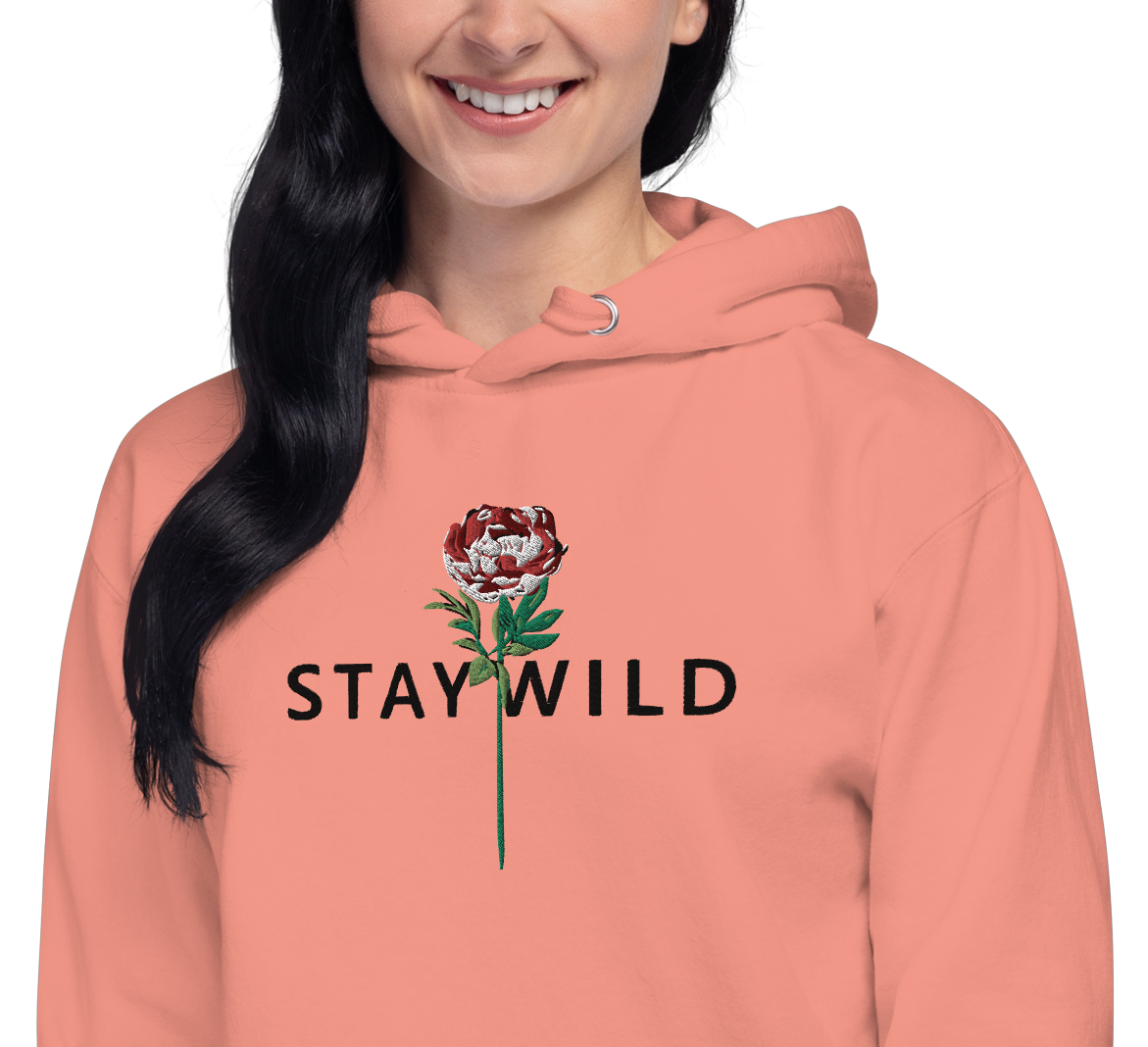 Stay Wild Unisex Hoodie in Dusty Rose