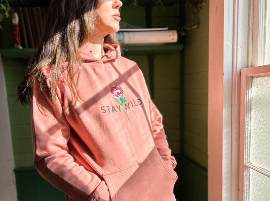 12 Days of Christmas! - Day 10: Stay Wild Unisex Hoodie in Dusty Rose