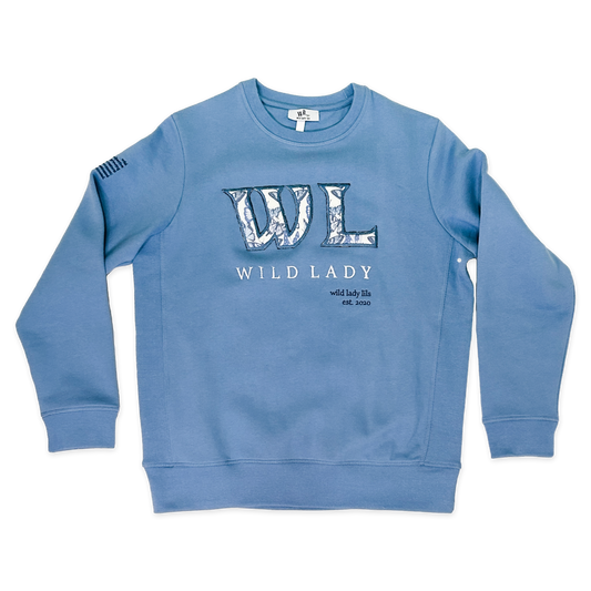 12 Days of Christmas! - Day 1: Wild Lady Unisex Sweatshirt in Cloudy Blue