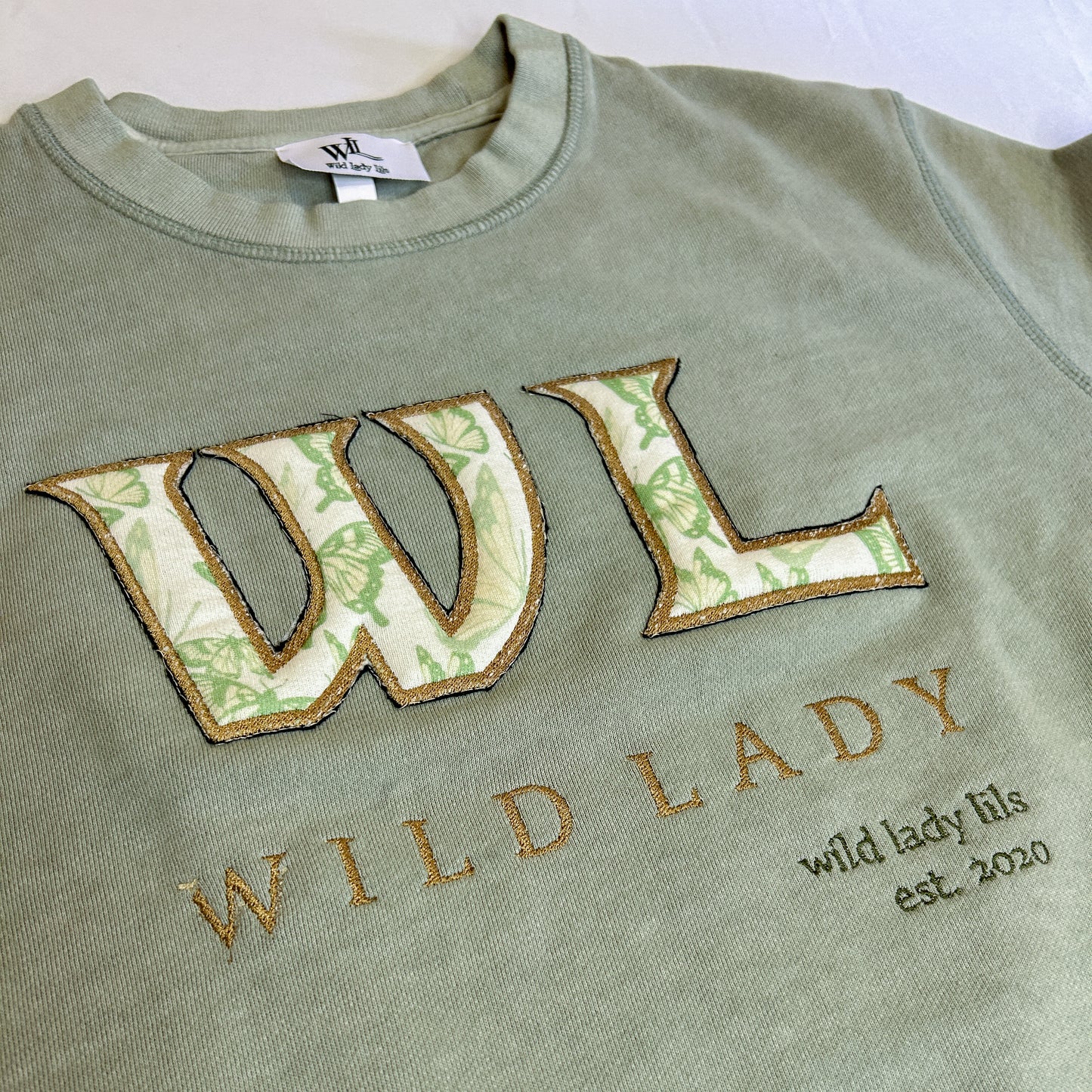 Wild Lady Unisex Crewneck Sweatshirt in Sage