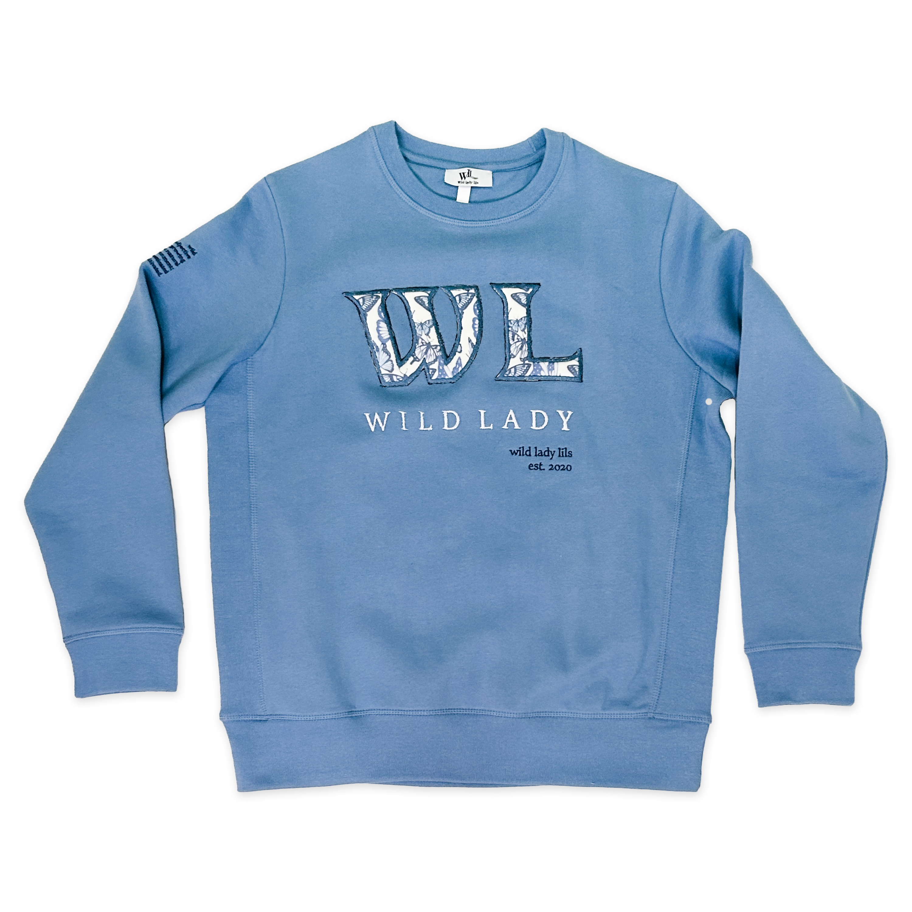Wild Lady Unisex Sweatshirt in Cloudy Blue