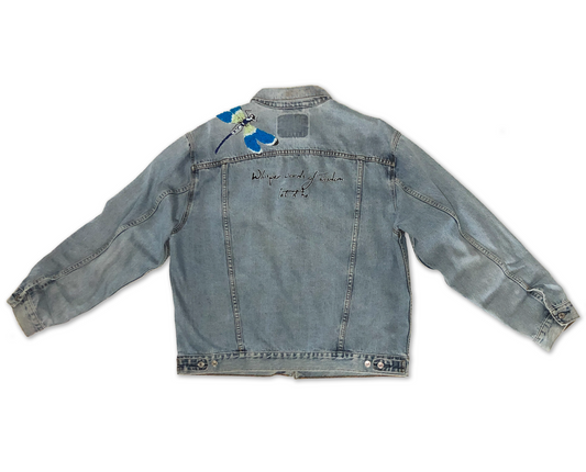 Let it Be Vintage Hand Embroidered Levis Jacket XL